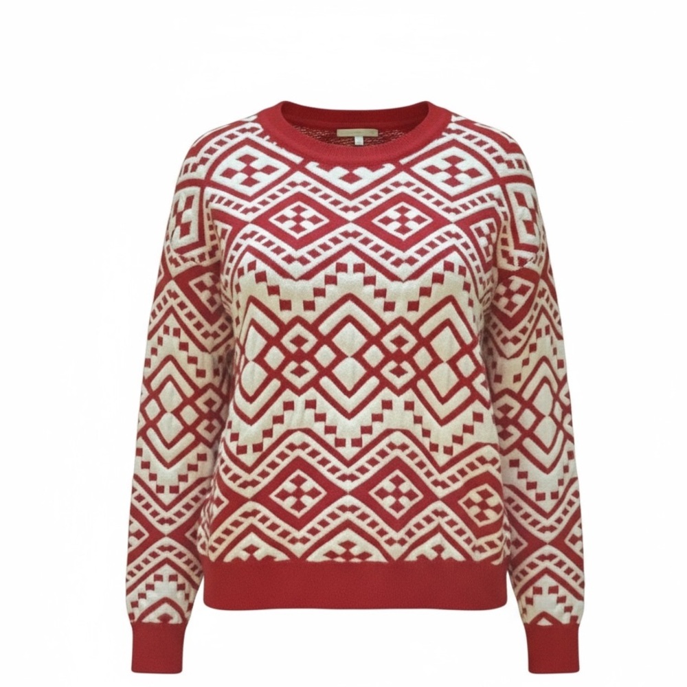 Gianni Bini Ugly Christmas Sweater NWT L Large Red and White Super soft gift